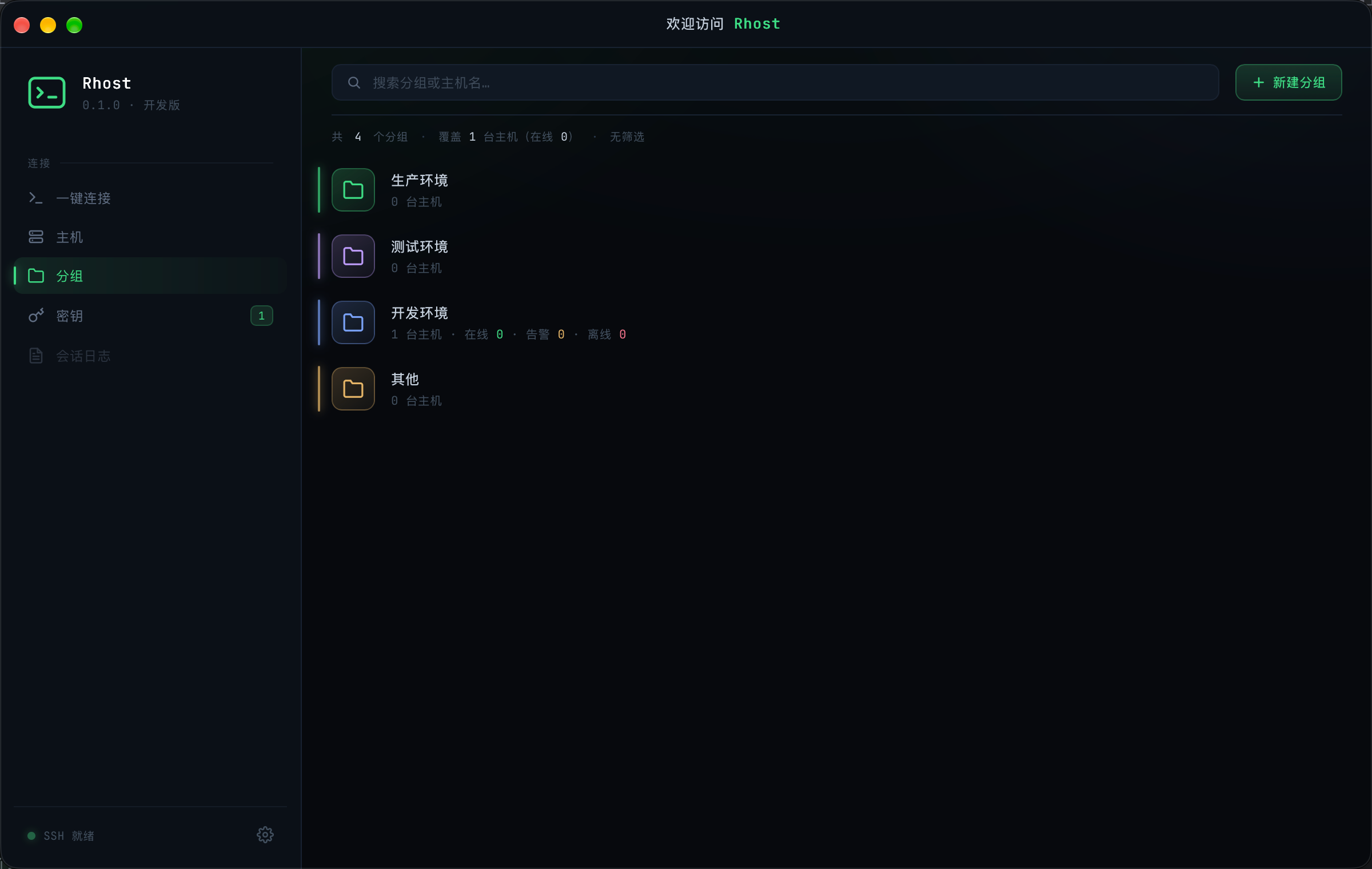 分组管理与主机归属